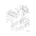 GE PGB911BEJ3TS door & drawer parts diagram