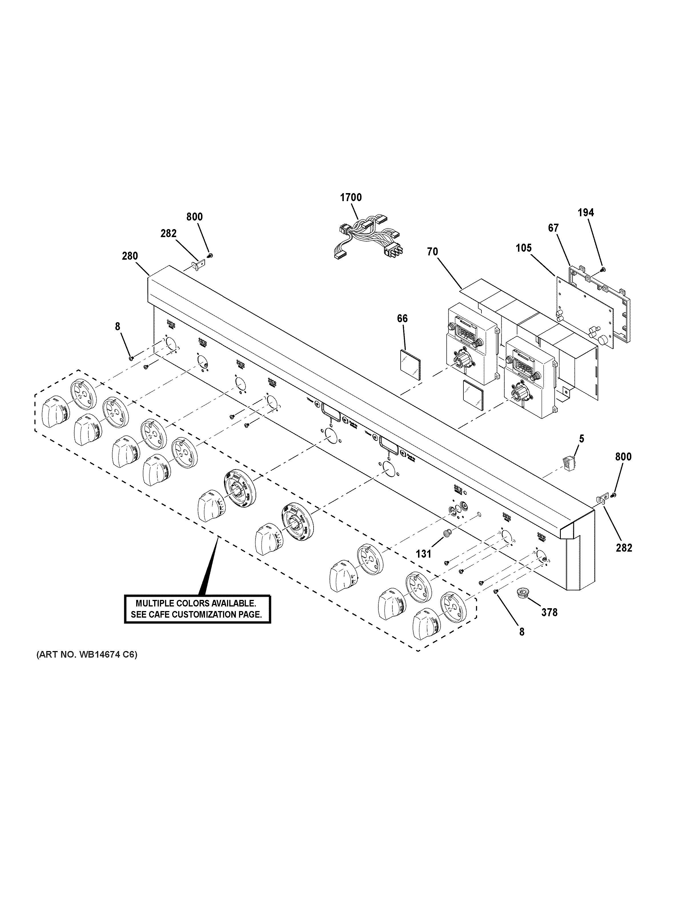 GE C2Y486P2M1S1 control panel diagram
