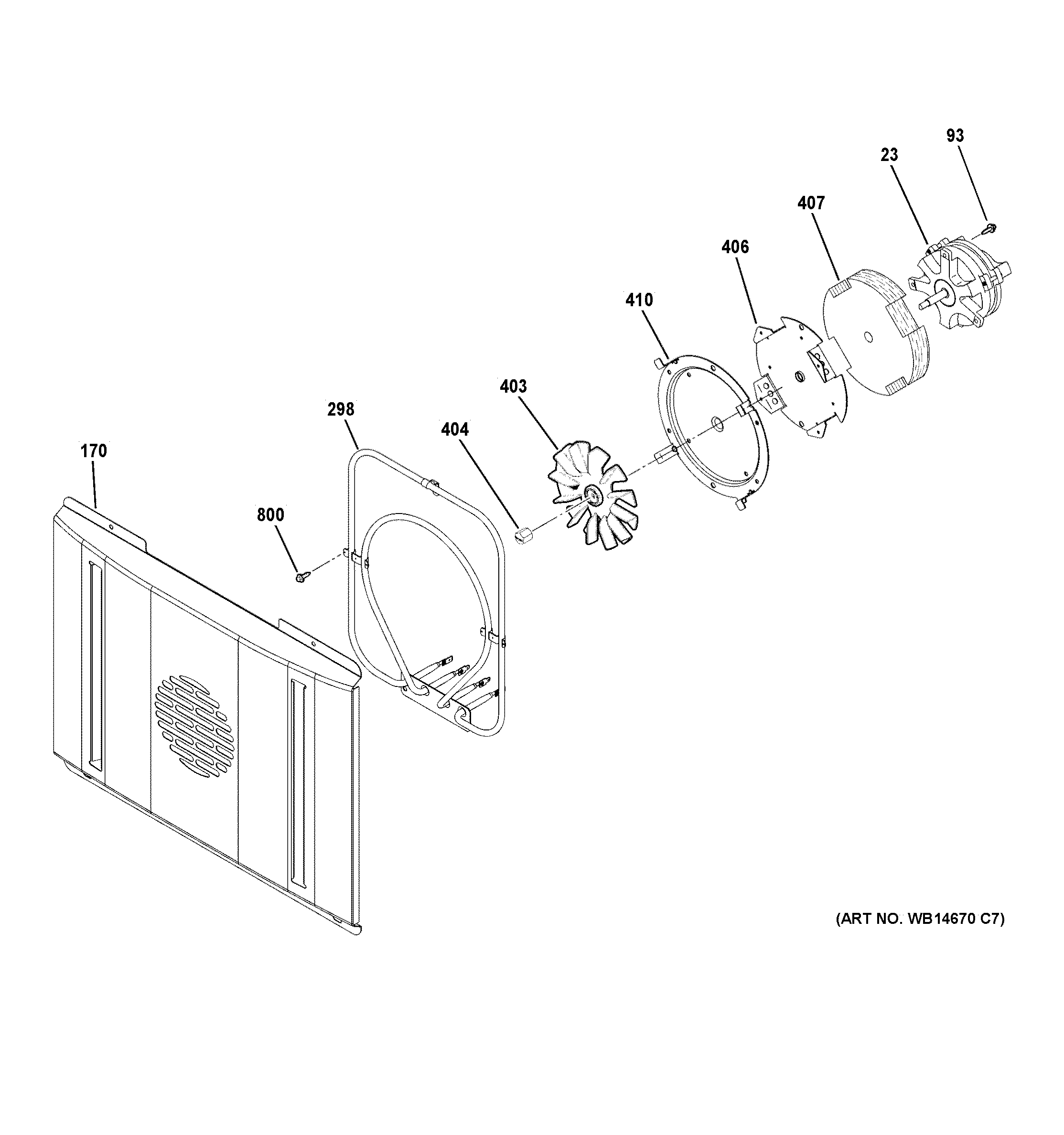 GE C2Y486P2M1S1 large convection fan diagram