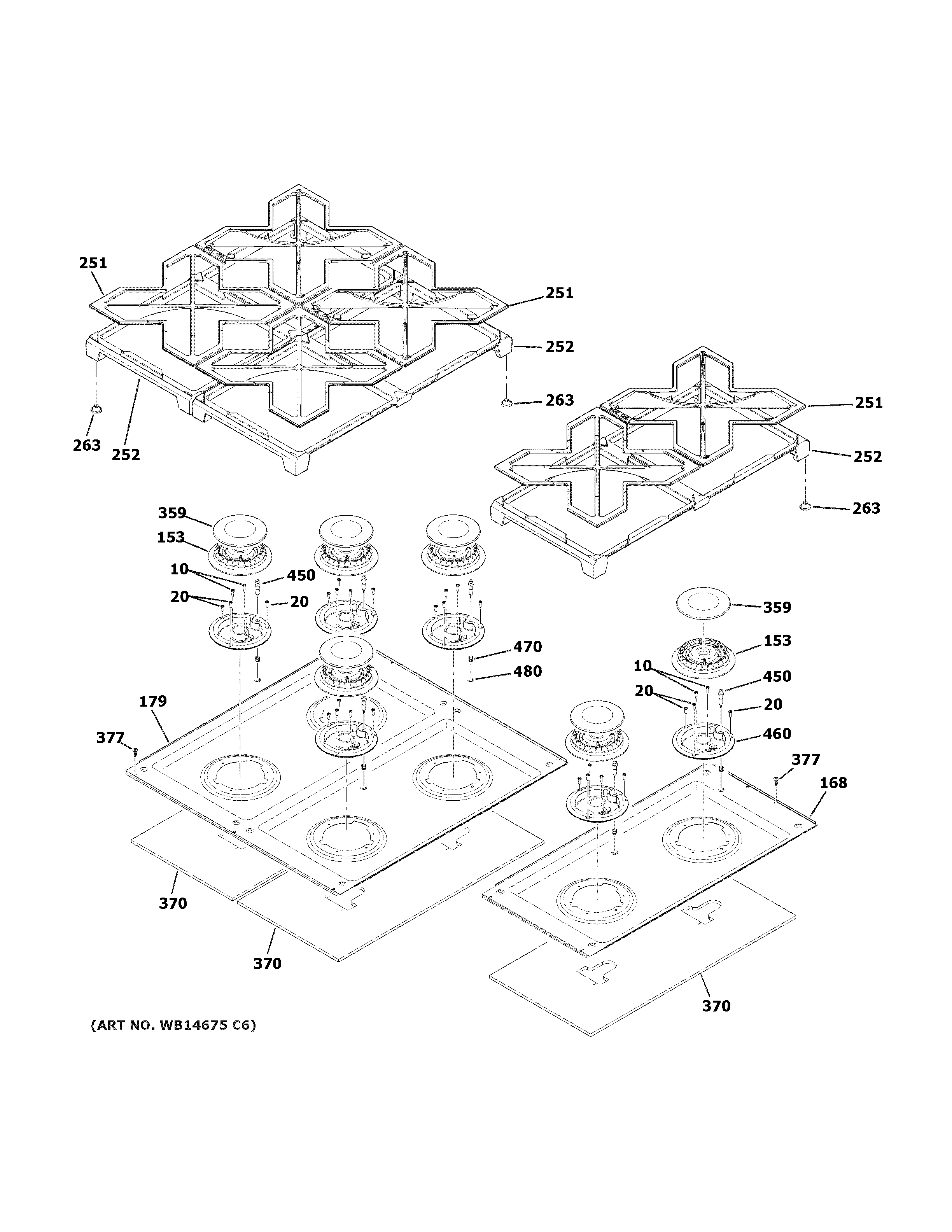 GE ZGP486LDN1SS cooktop diagram