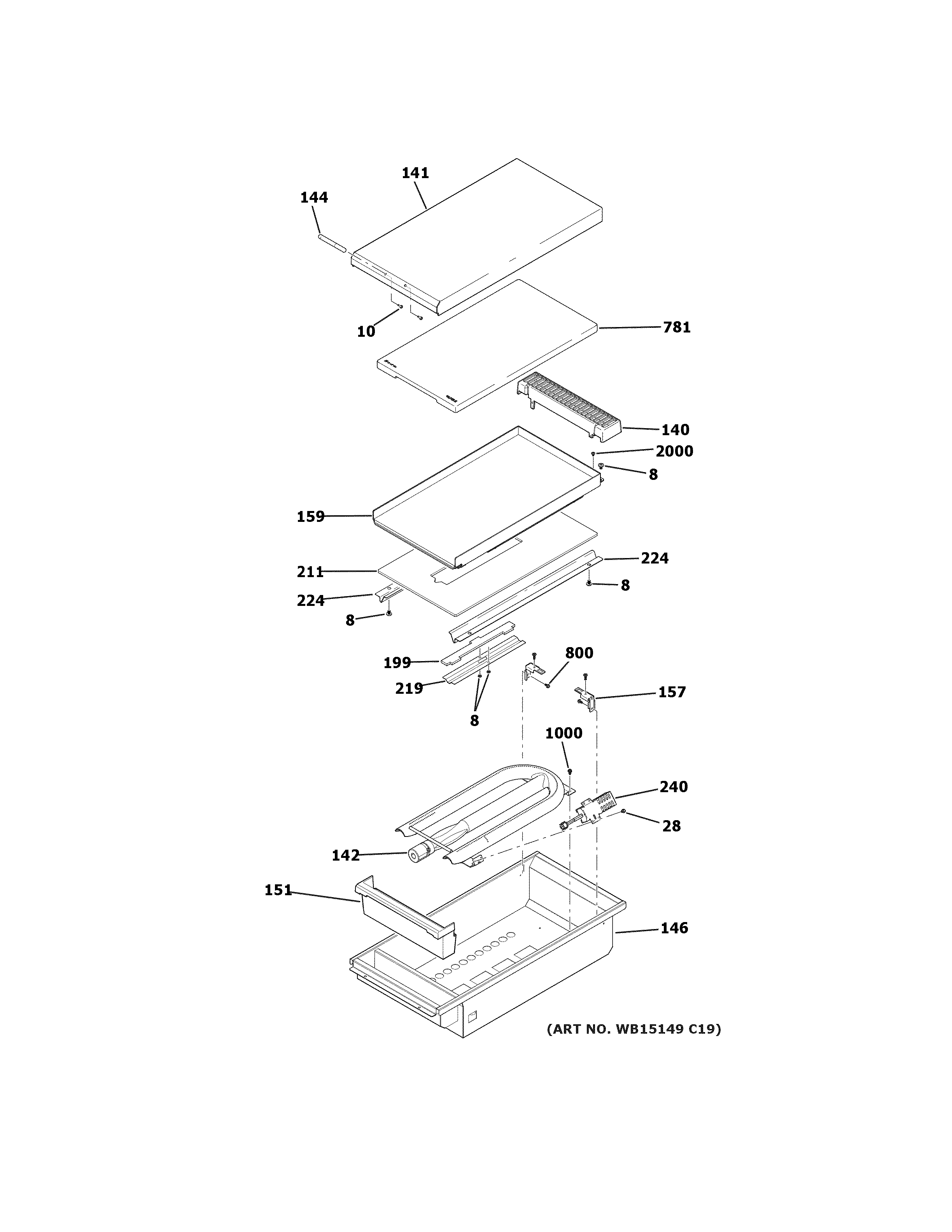 GE ZGP486LDN1SS griddle assembly diagram