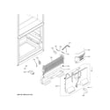 GE GBE21DGKJRBB freezer section diagram