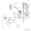 GE GFE24JGKGFBB dispenser door diagram