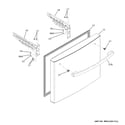 GE GFE24JGKGFBB freezer door diagram