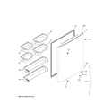 GE GDE25ESKJRSS fresh food door diagram