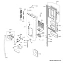 GE GFE24JGKLFBB dispenser door diagram