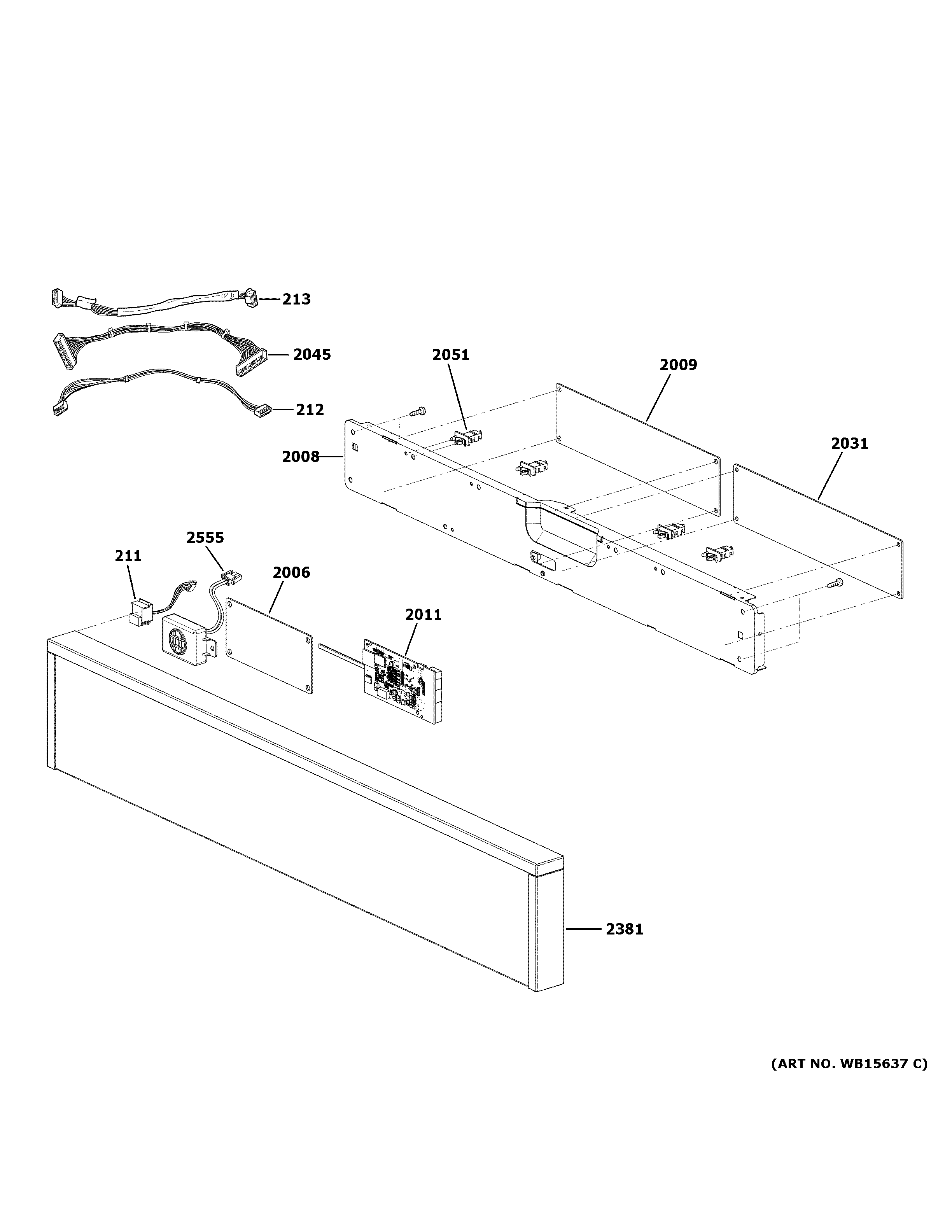 GE ZSB9121N2SS control parts diagram