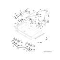 GE CGY366P4M1W2 gas & burner parts diagram