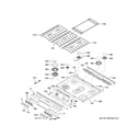 GE PGS930BP1TS control panel & cooktop diagram
