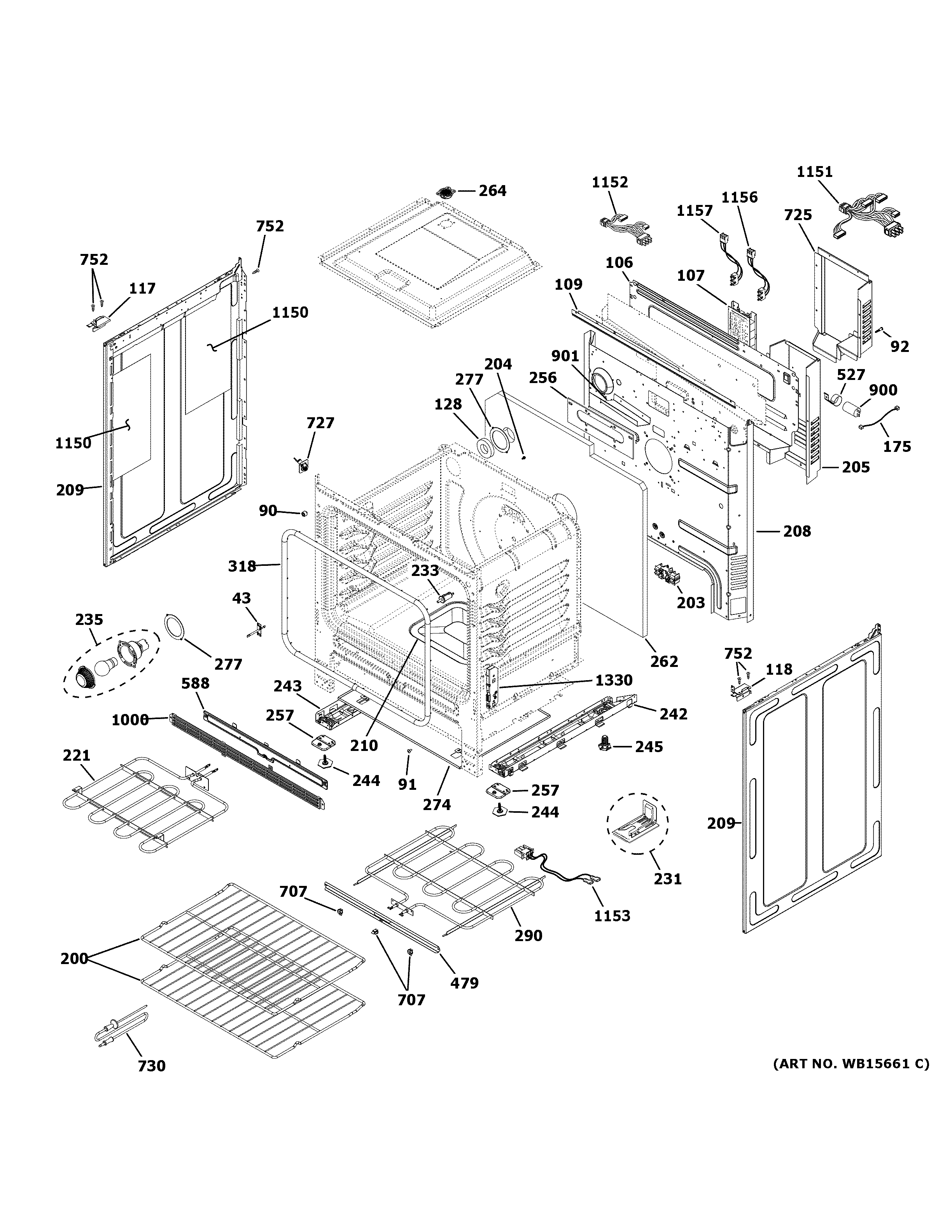 Haier QSS740BN1TS body parts diagram