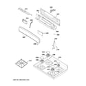 GE JGB450DEK4WW cooktop diagram