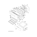 GE JGB450DEK4WW door & drawer parts diagram