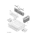 GE GDF610PMJ0ES lower rack assembly diagram