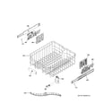 GE DDT595SGJ5BB upper rack assembly diagram