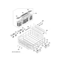 GE GDT665SFN3DS lower rack assembly diagram