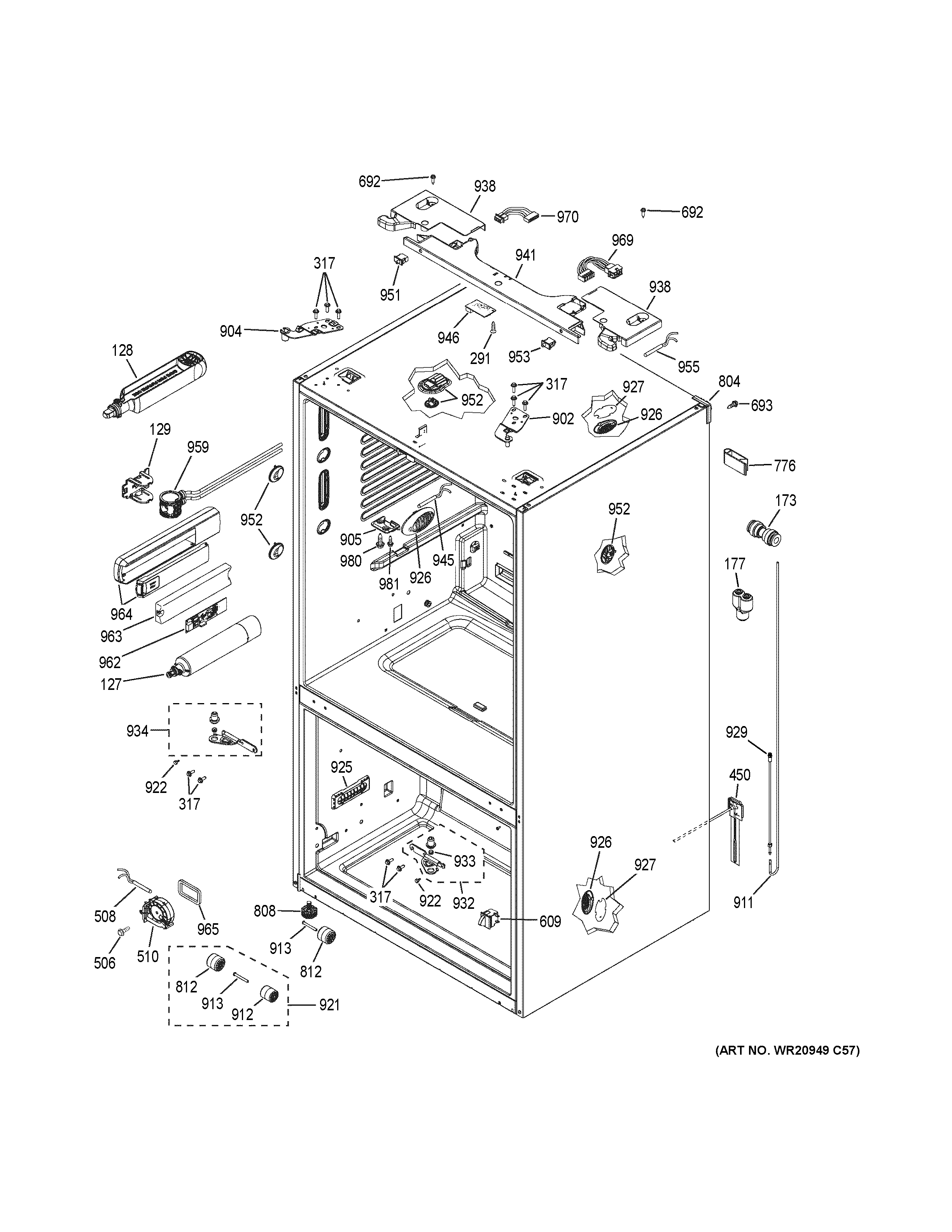GE DFE28JSKDSS case parts diagram
