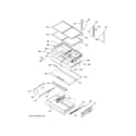 GE GFE28GGKHWW fresh food shelves diagram