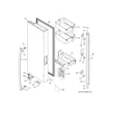 GE GNE29GMKJES fresh food door - lh diagram