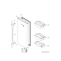 GE GNE29GMKJES fresh food door - rh diagram