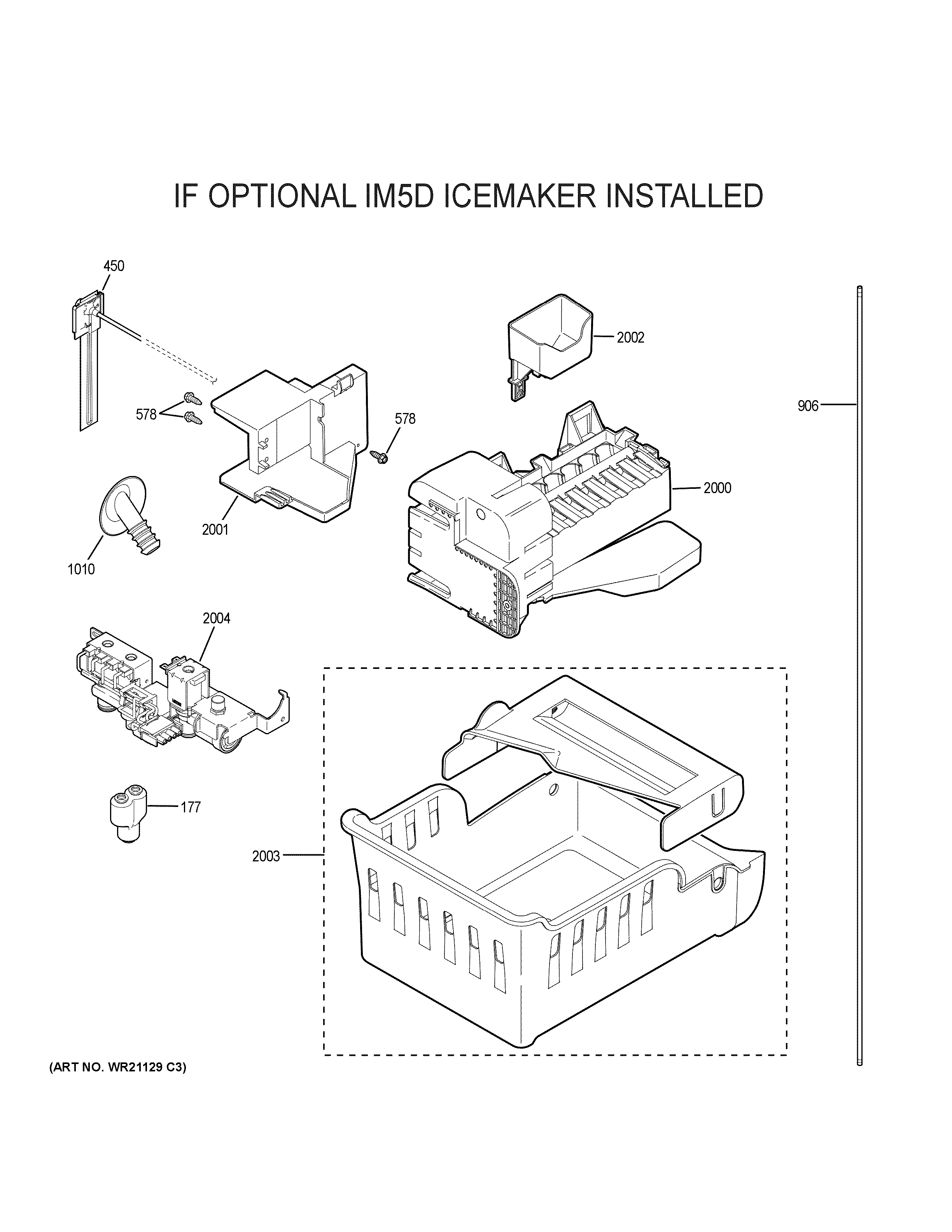 GE PFE28KMKMES optional accessories diagram