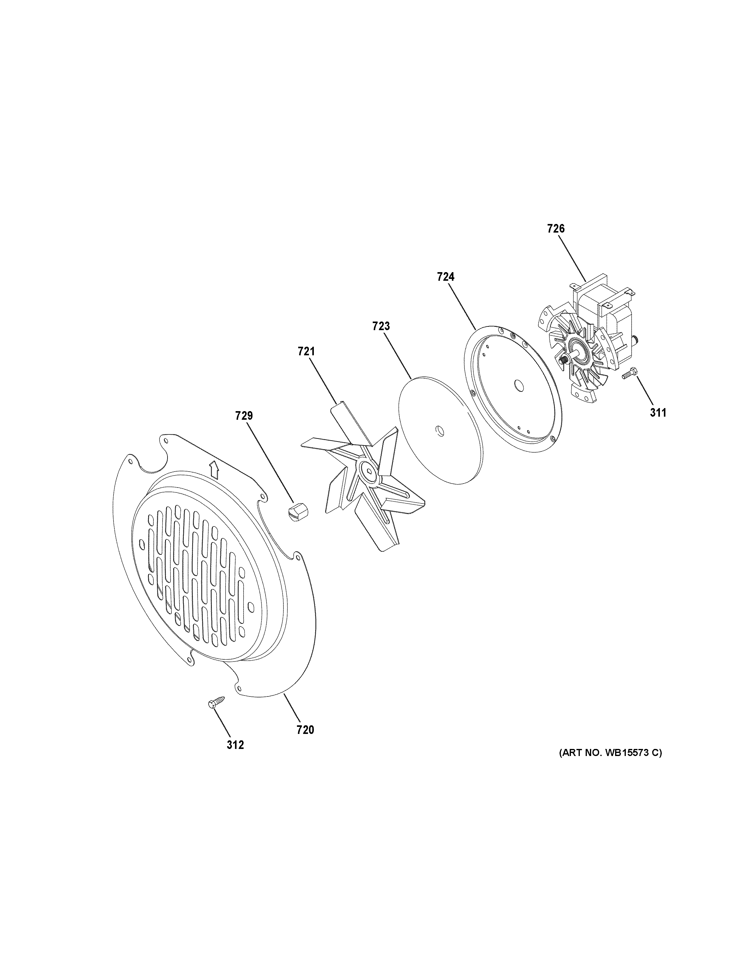 Haier QAS740RM1SS convection fan diagram