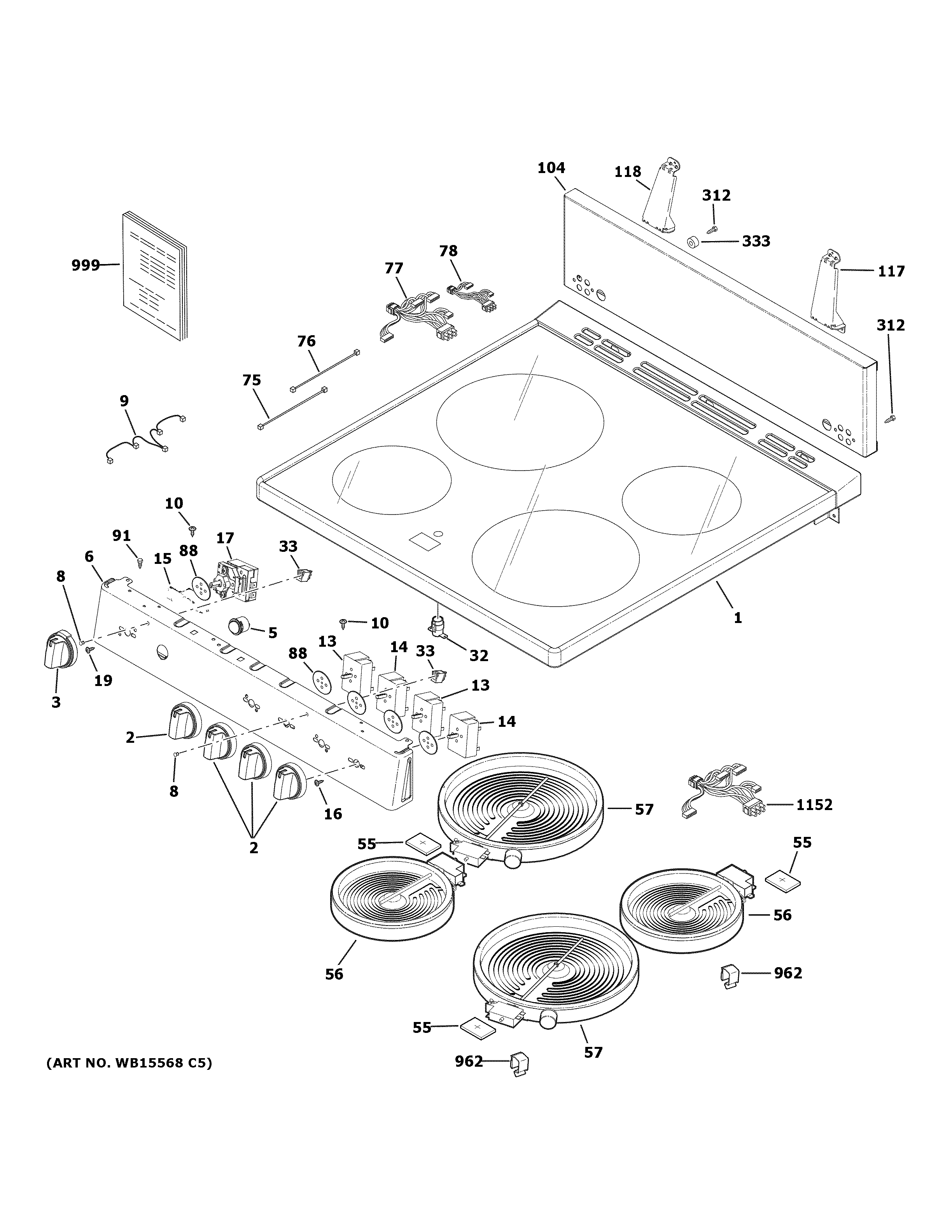 GE JAS640RM2SS control panel & cooktop diagram