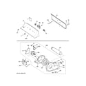 GE GTX22EASK0WW backsplash, blower & motor assembly diagram