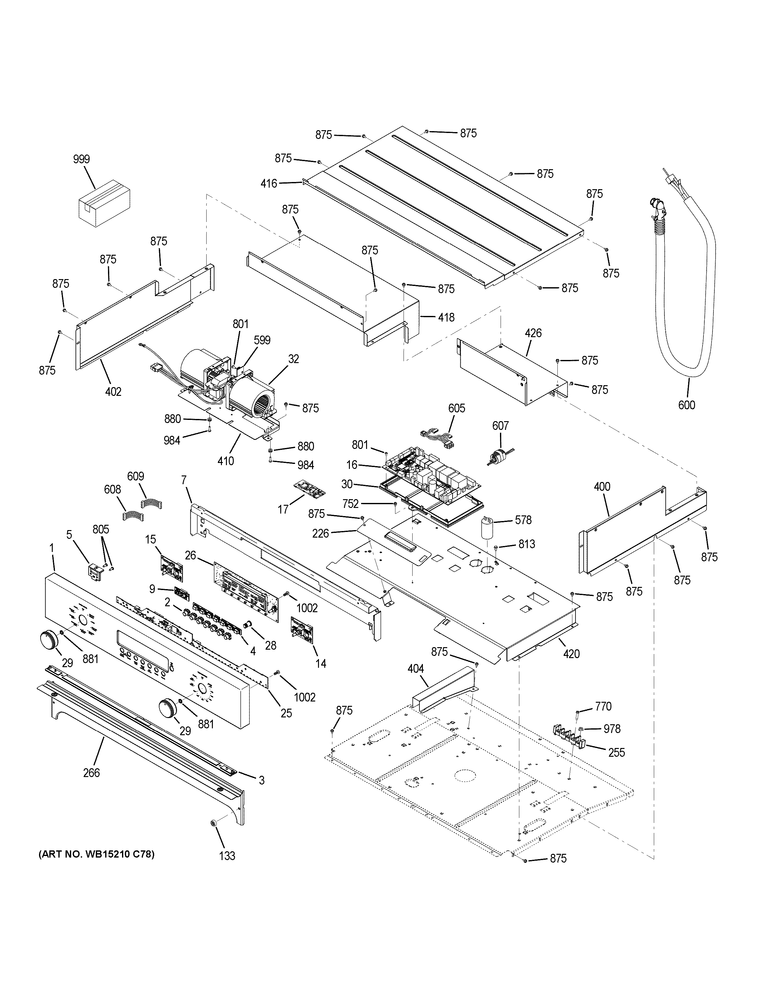 GE ZET1SH2SS control panel diagram
