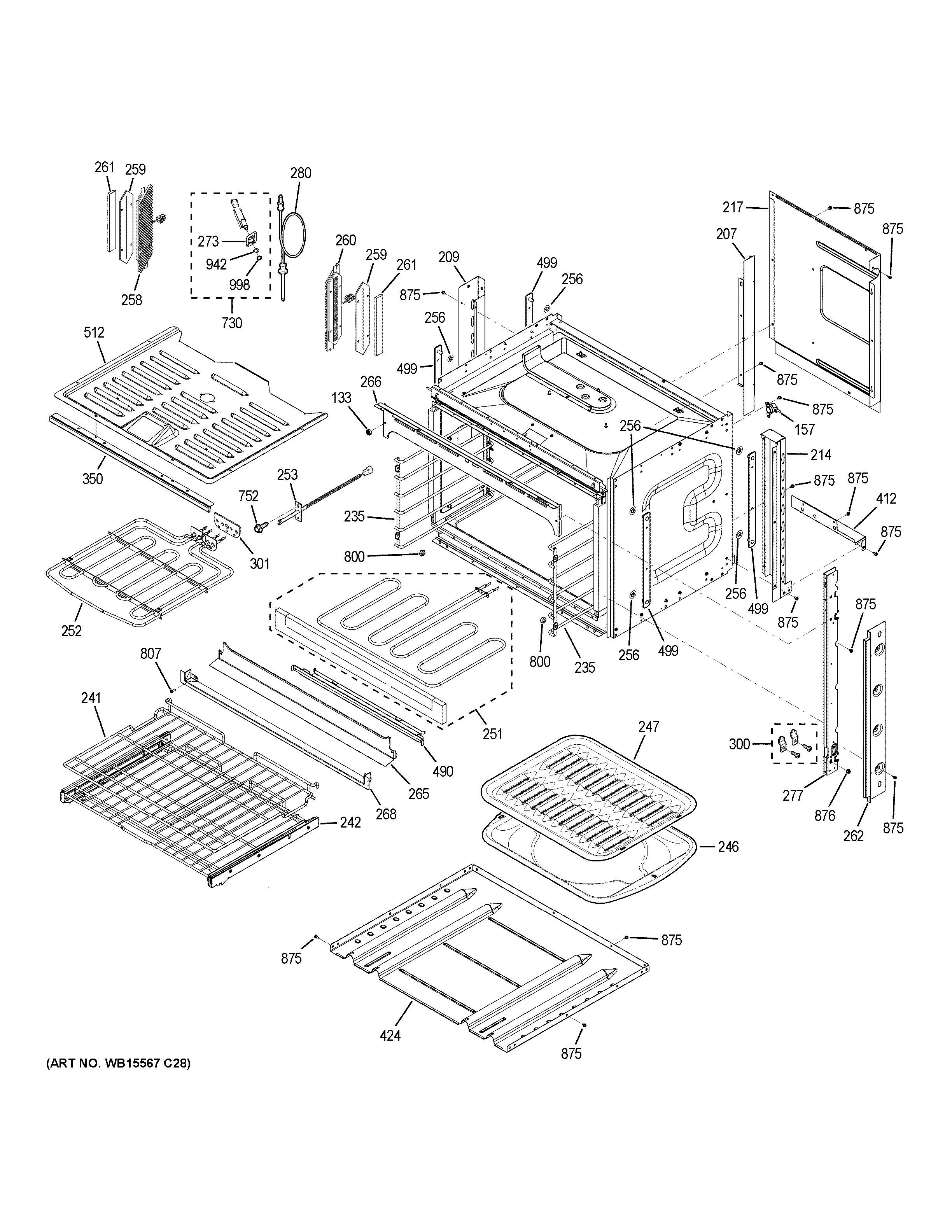GE ZET1SH2SS body parts diagram