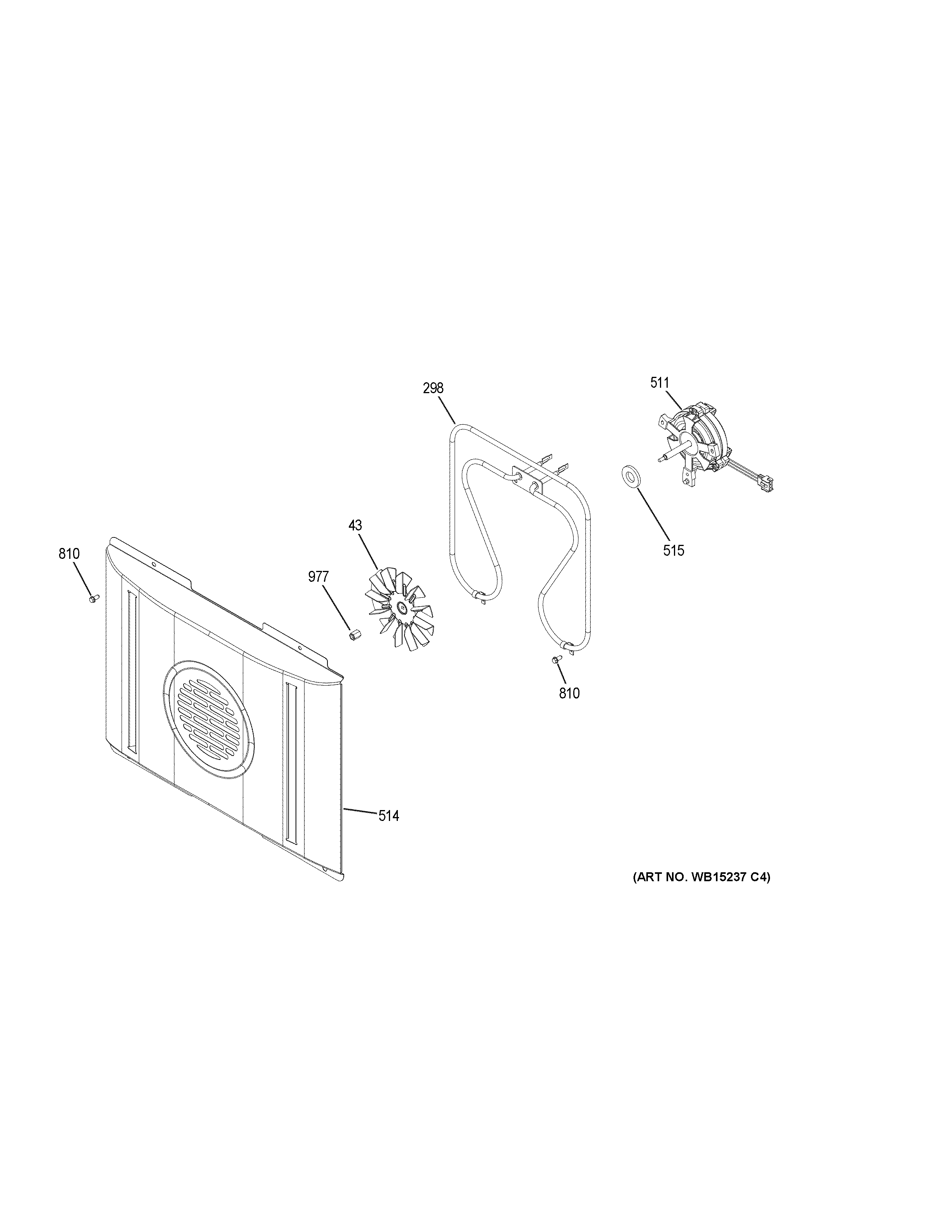 GE PS960BL1TS convection fan diagram