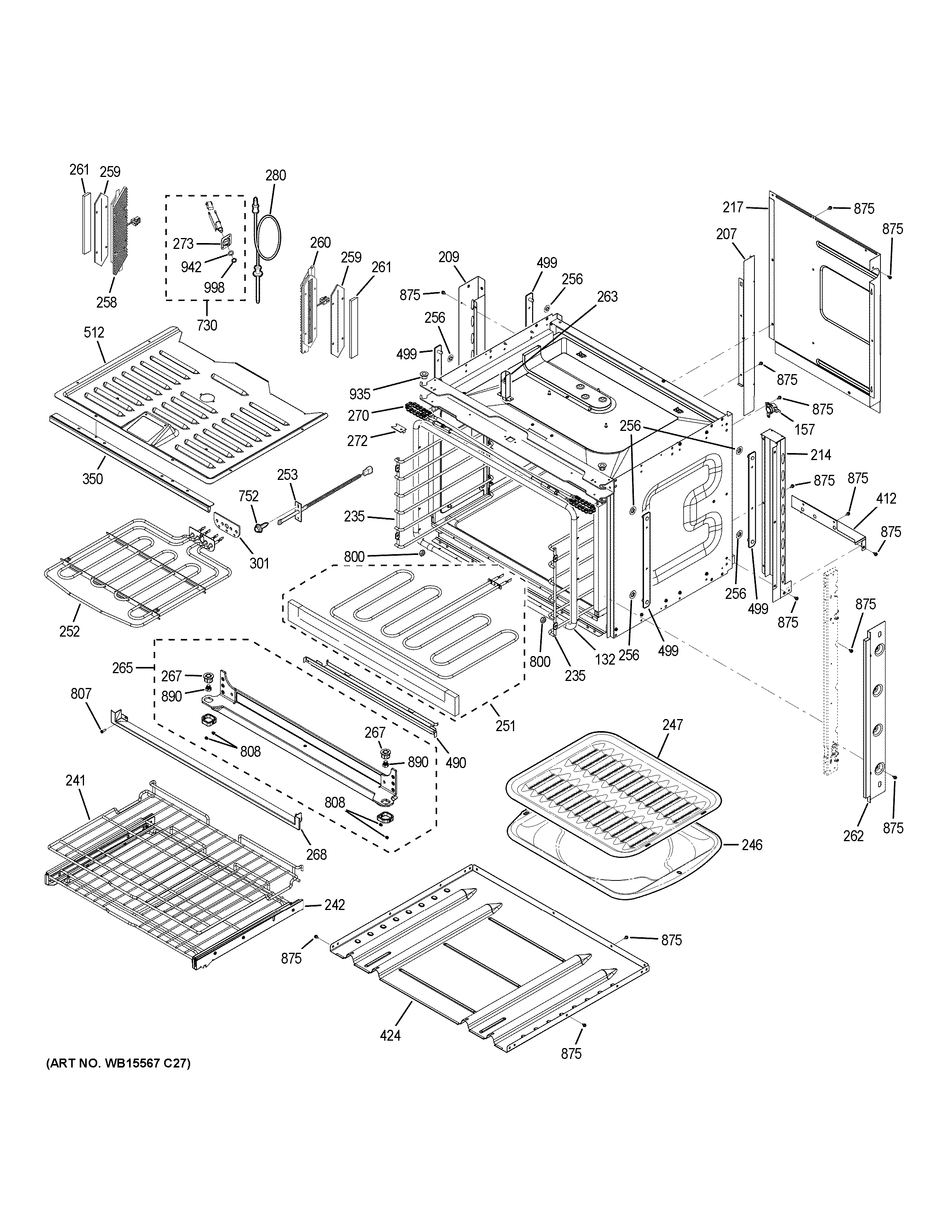 GE ZET1FH2SS body parts diagram