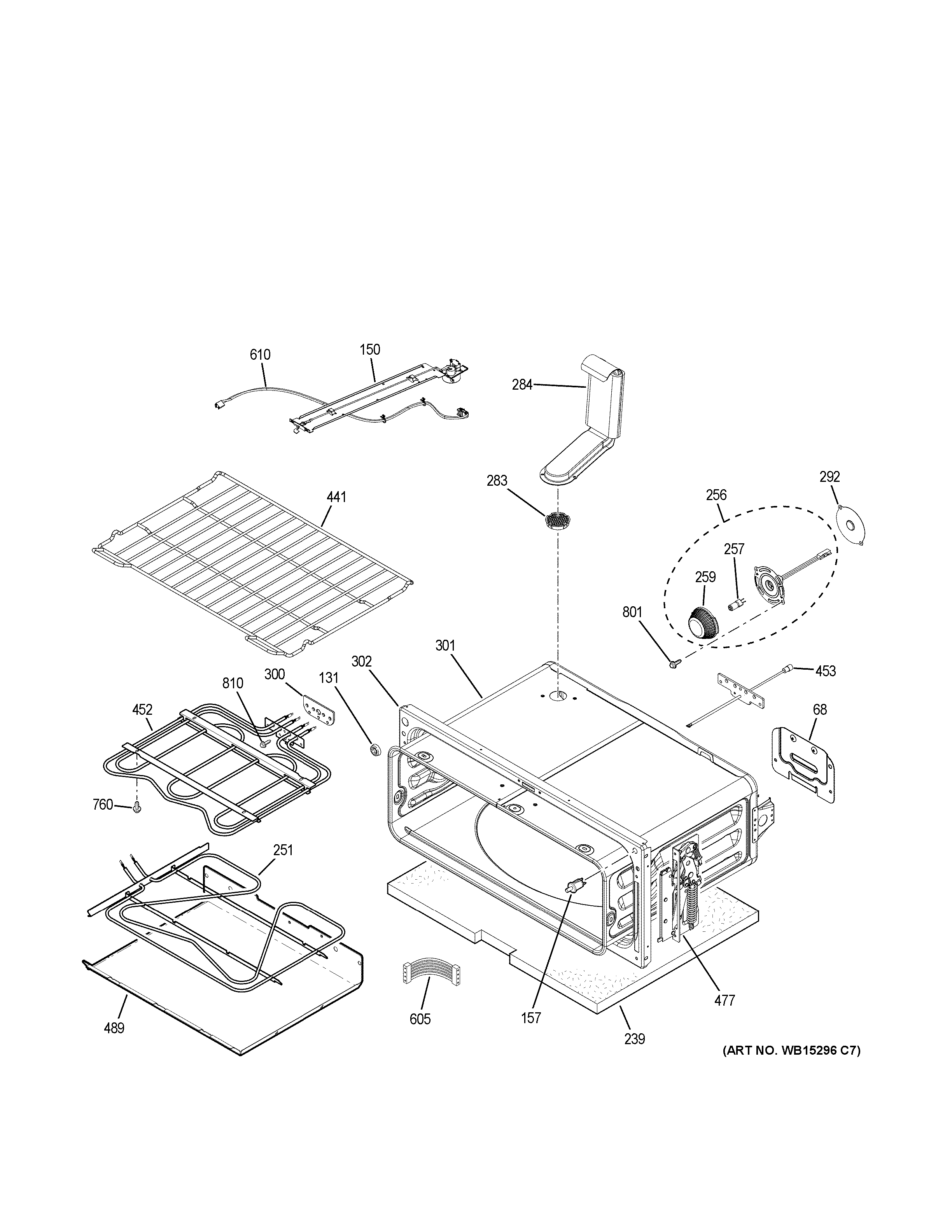 GE PS960SL3SS upper oven diagram