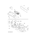 GE GTD72GBSN0WS backsplash, blower & motor assembly diagram