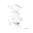 GE PHS930YP2FS cooktop diagram