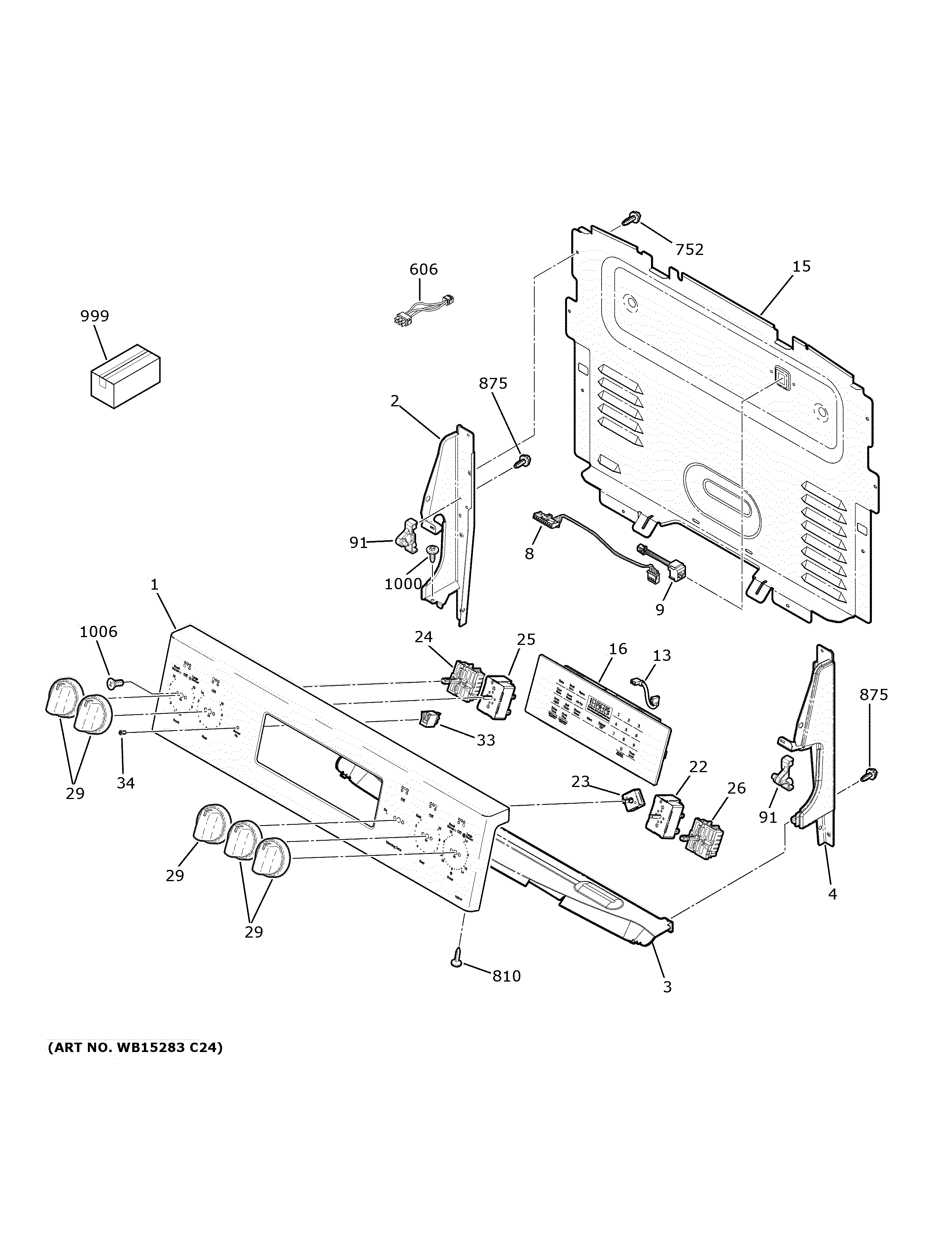 GE PB935BP1TS control panel diagram