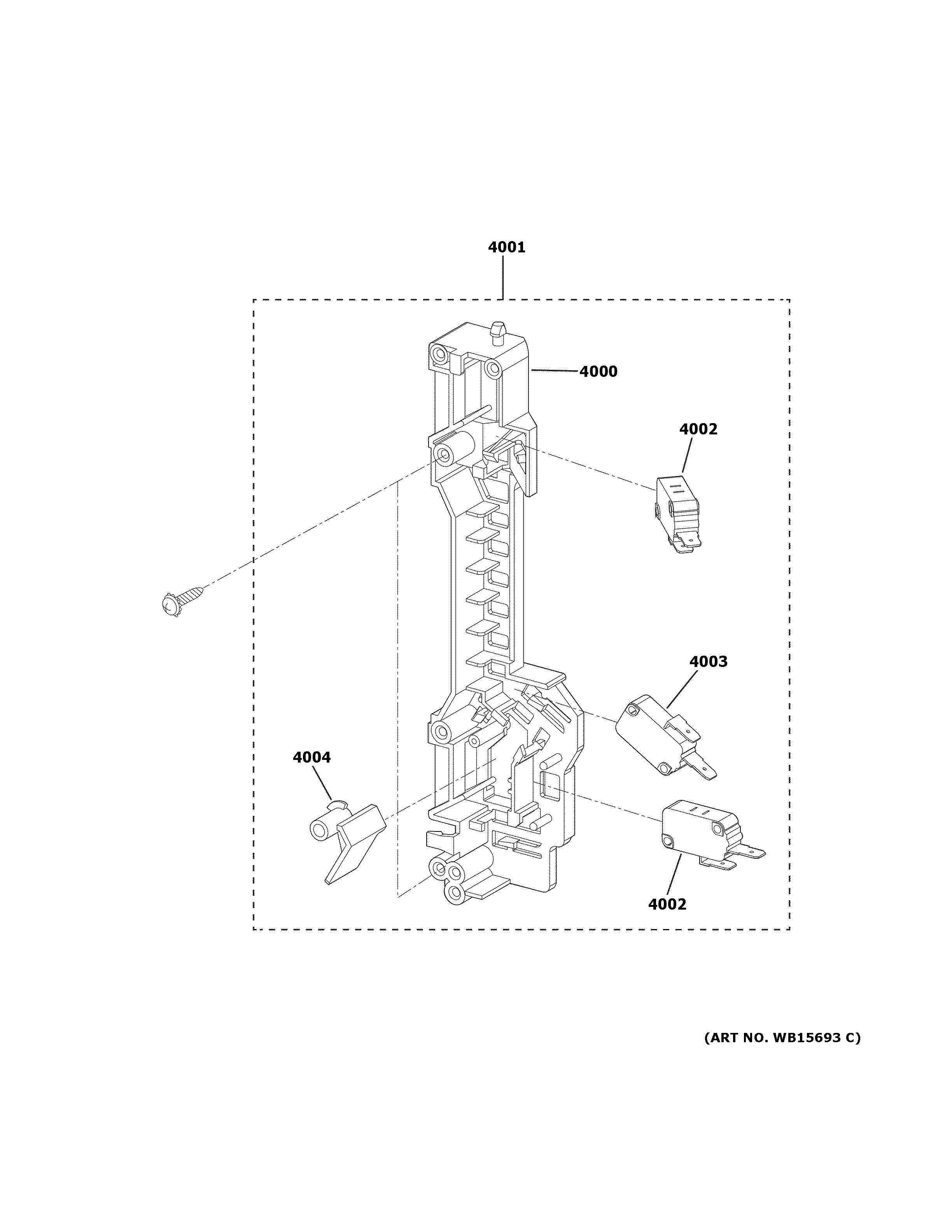 Hotpoint RVM5160DH8BB latch board parts diagram