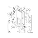 GE PFE28PSKNSS dispsenser door diagram