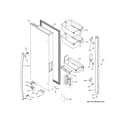GE GNE29GMKMES fresh food door - lh diagram