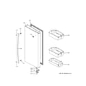 GE GNE29GMKMES fresh food door - rh diagram