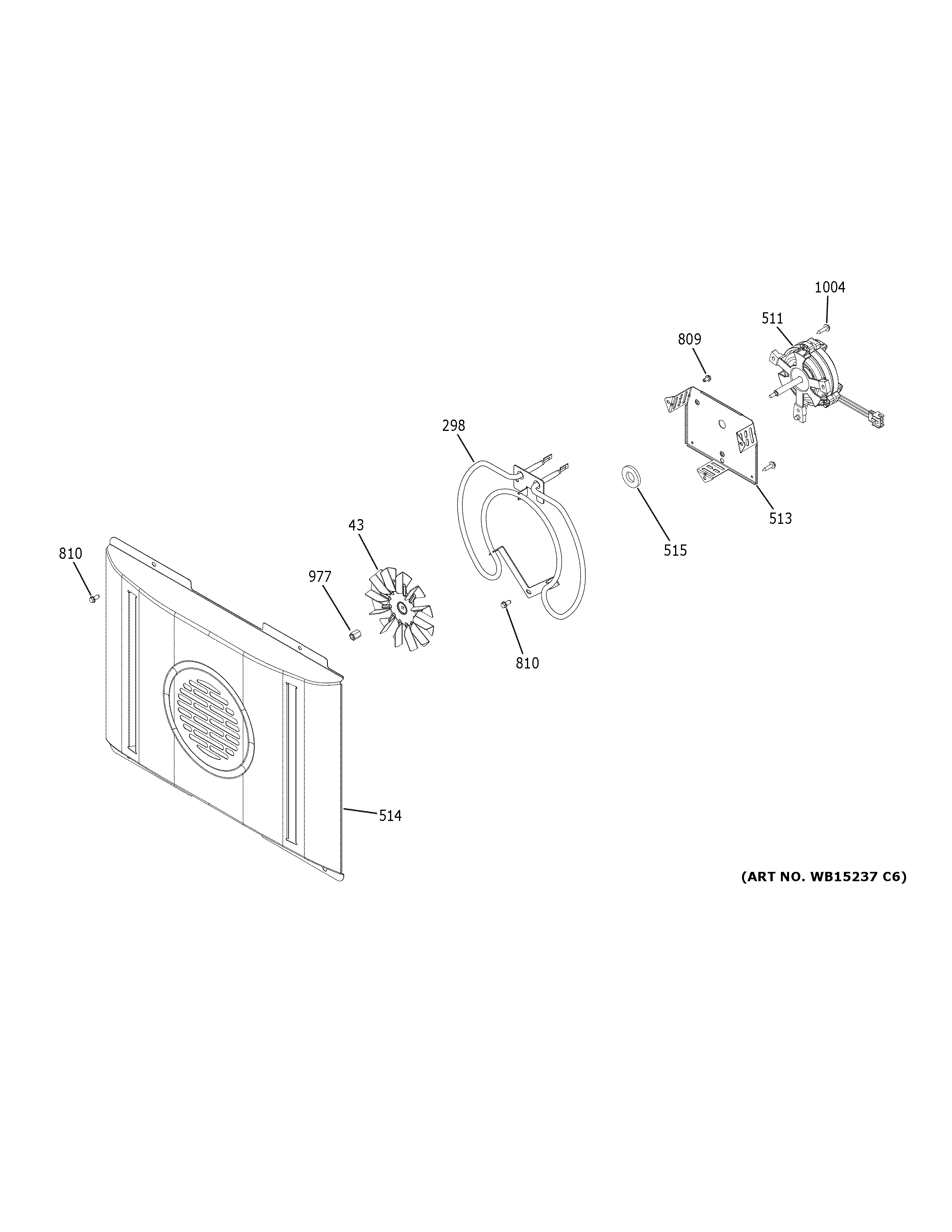 GE PHS930YP3FS convection fan diagram
