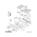 GE CGS750P3M3D1 control panel & cooktop diagram