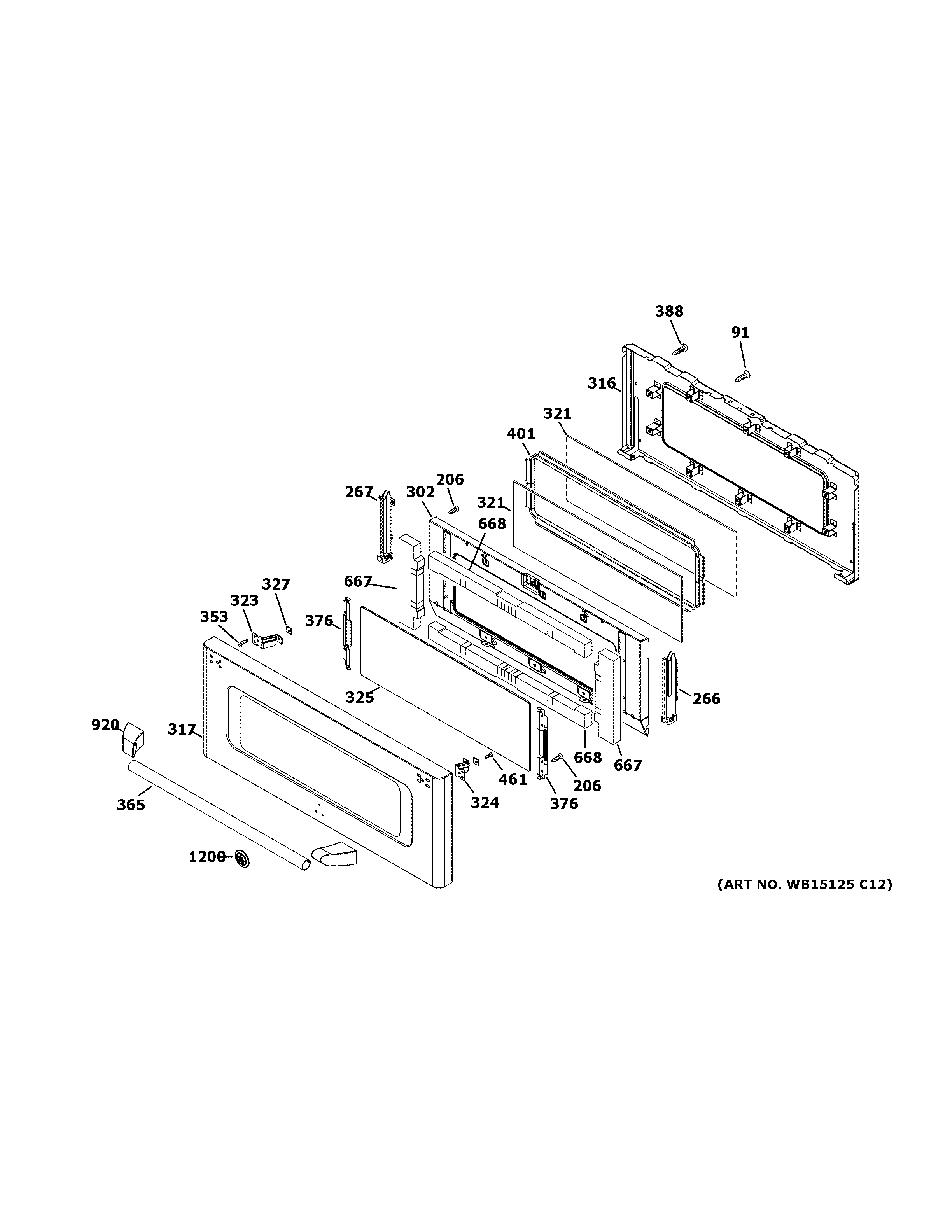 GE CGS990SET4SS upper door diagram