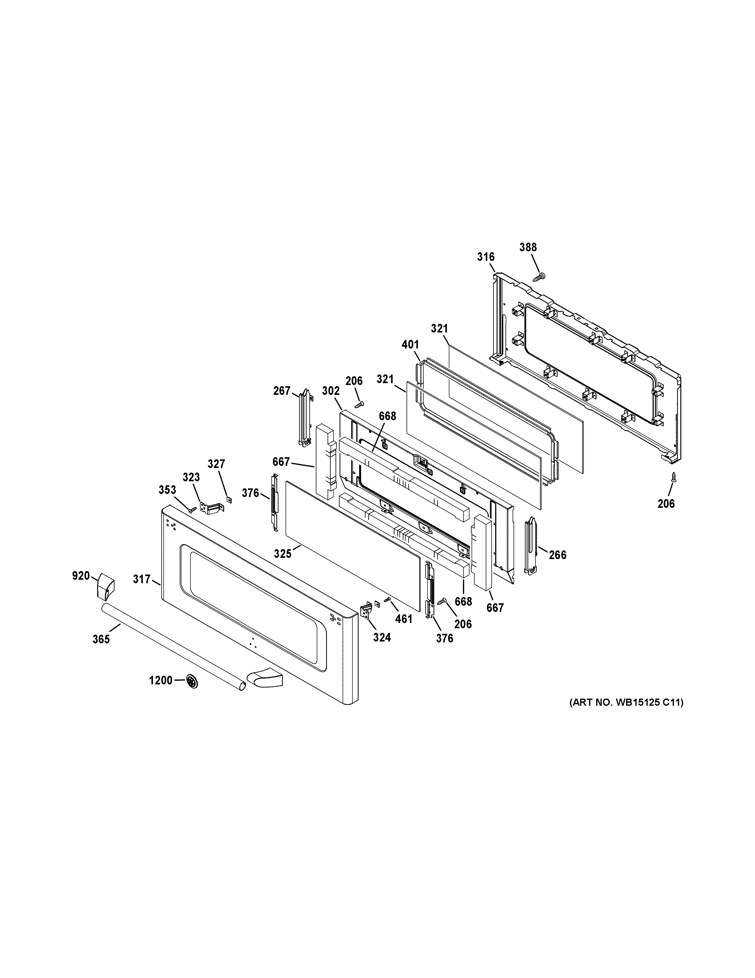 GE CGS990SET6SS upper door diagram