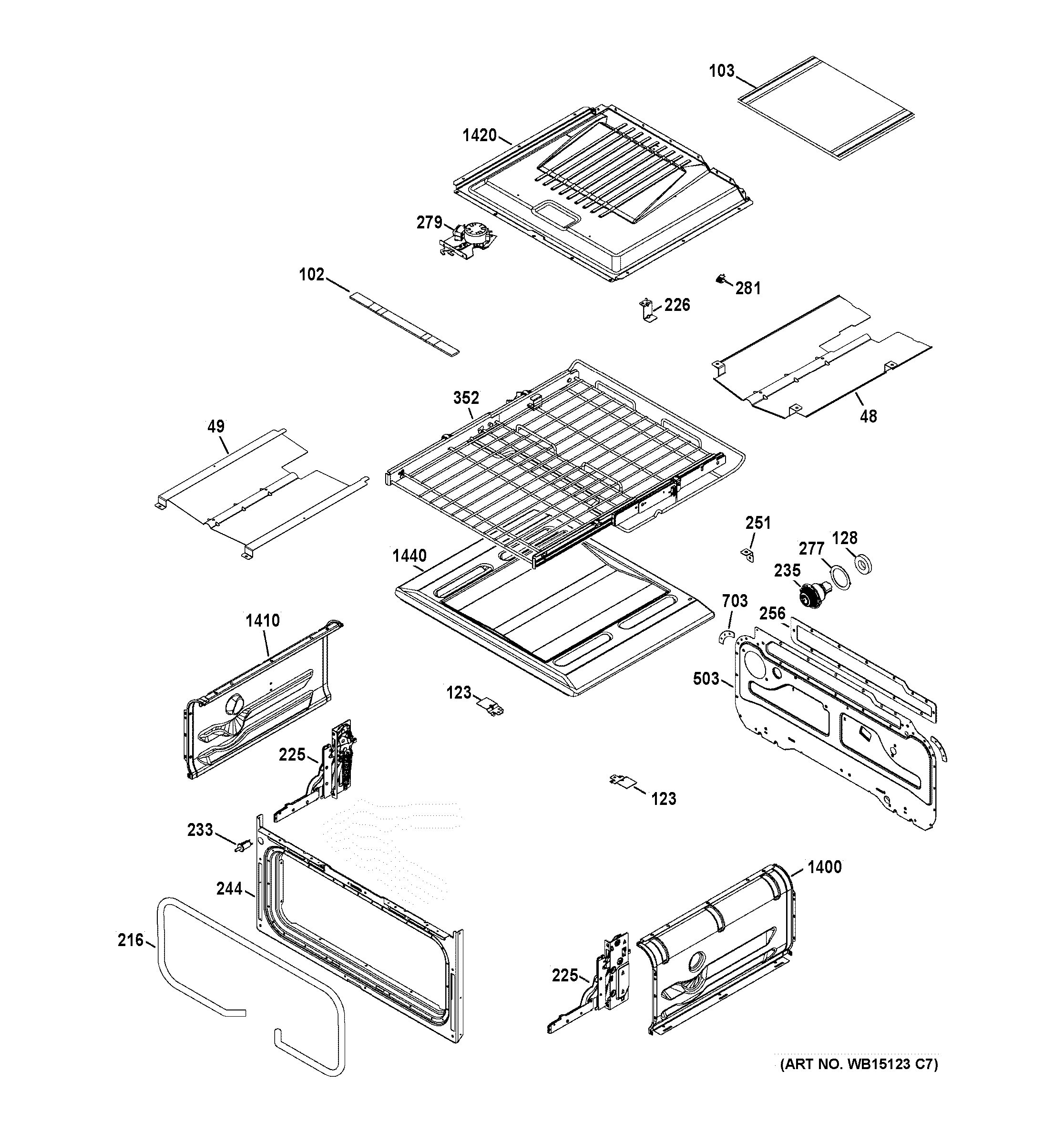 GE CGS990SET8SS upper oven diagram