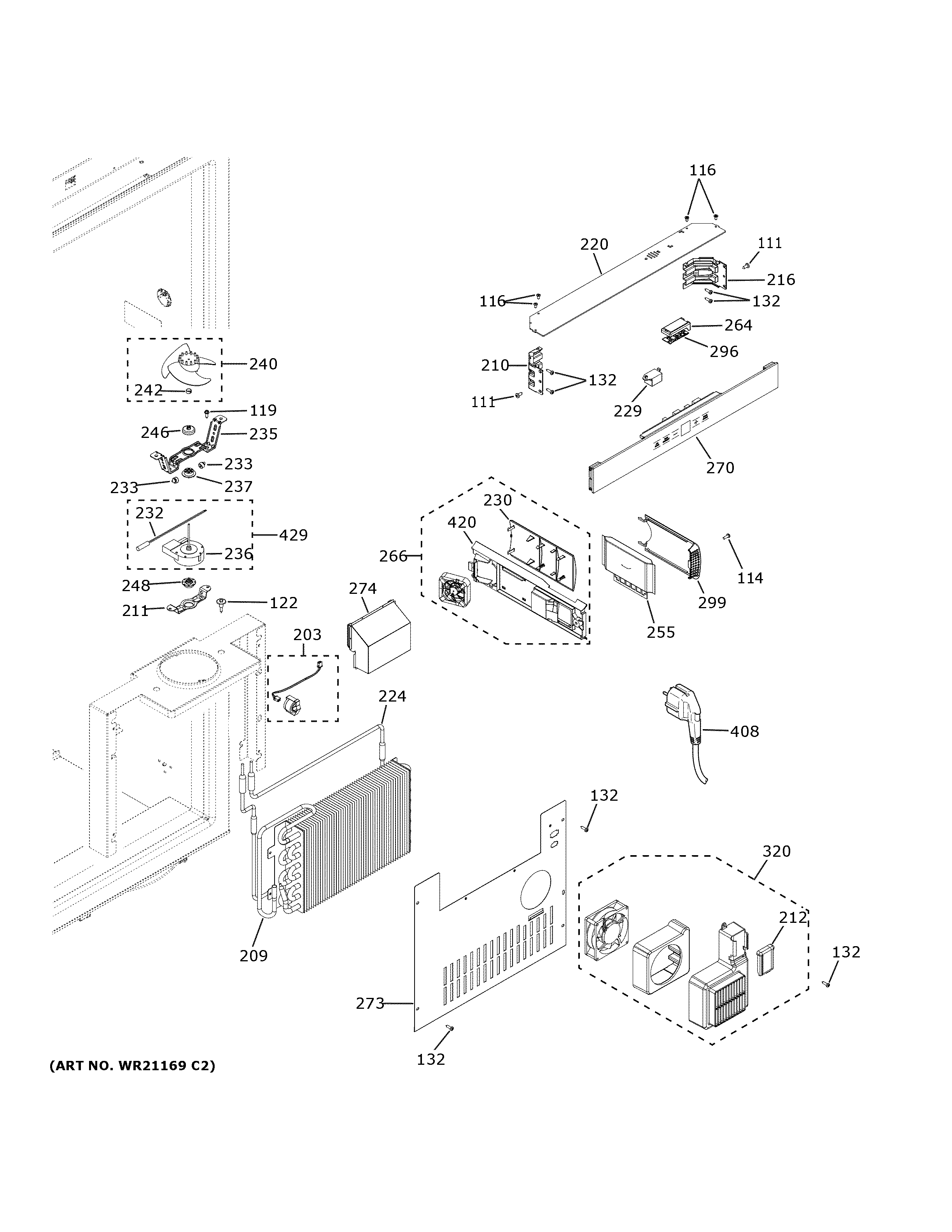 GE ZIR301NPPBII fresh food section diagram