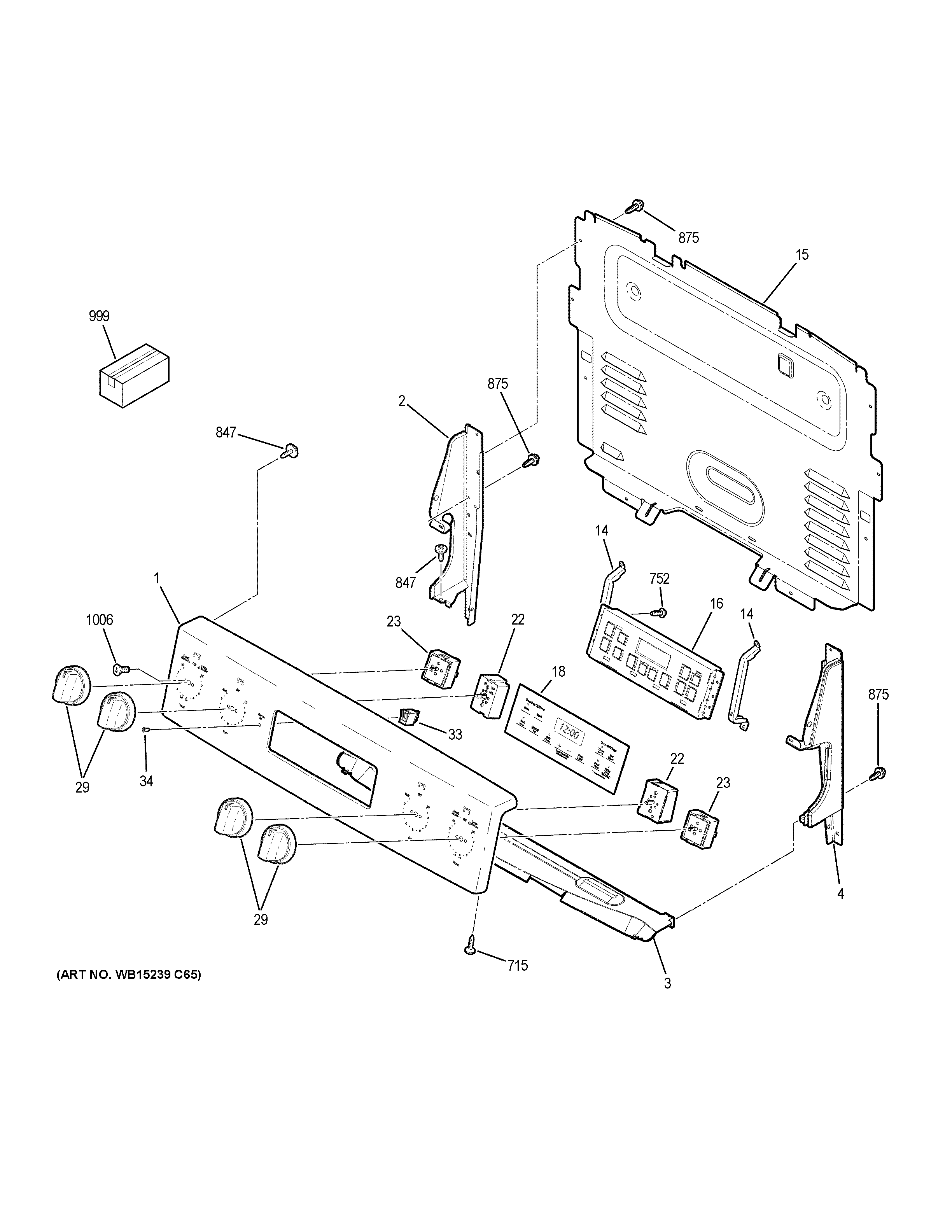 GE JB645EK6ES control panel diagram