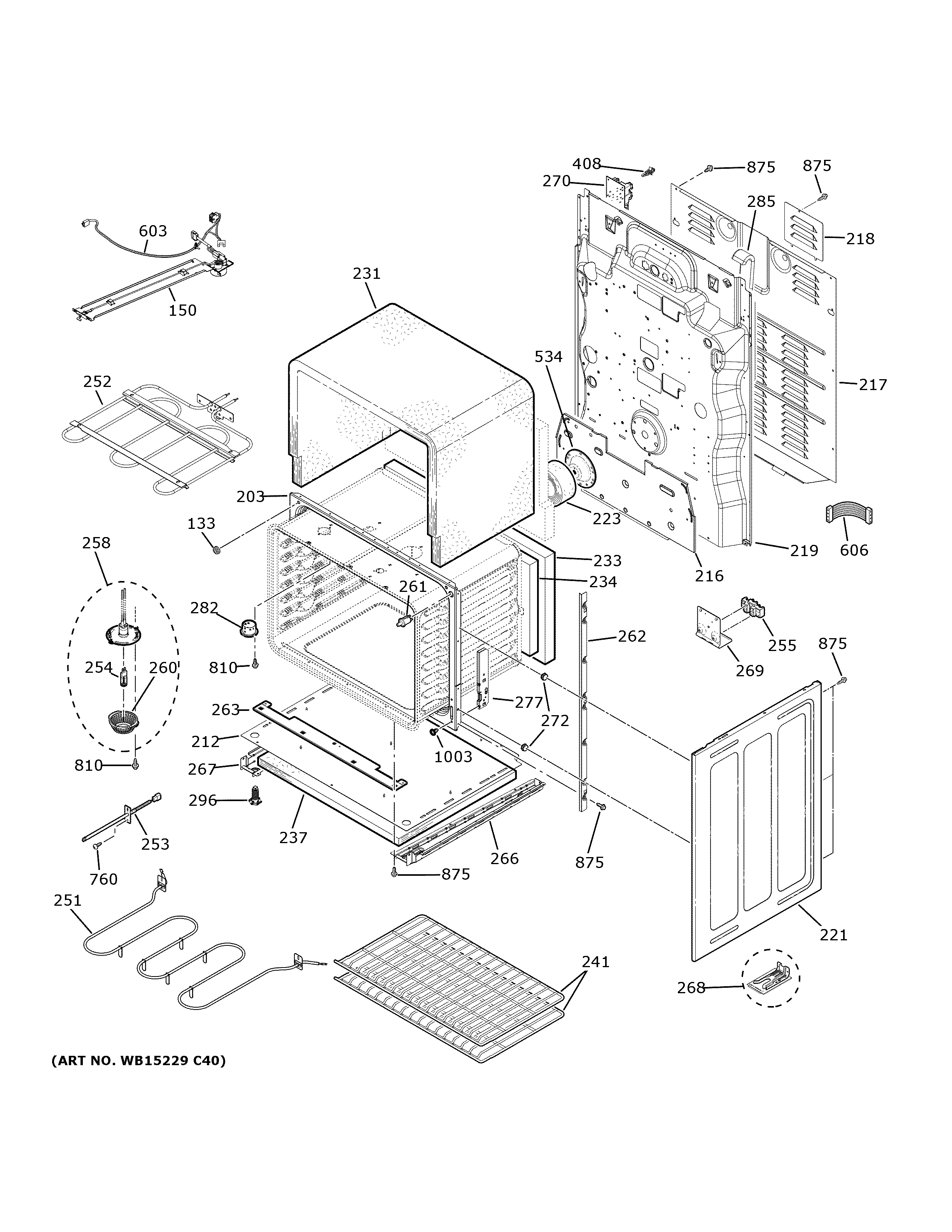 GE JB860SJASS lower oven diagram