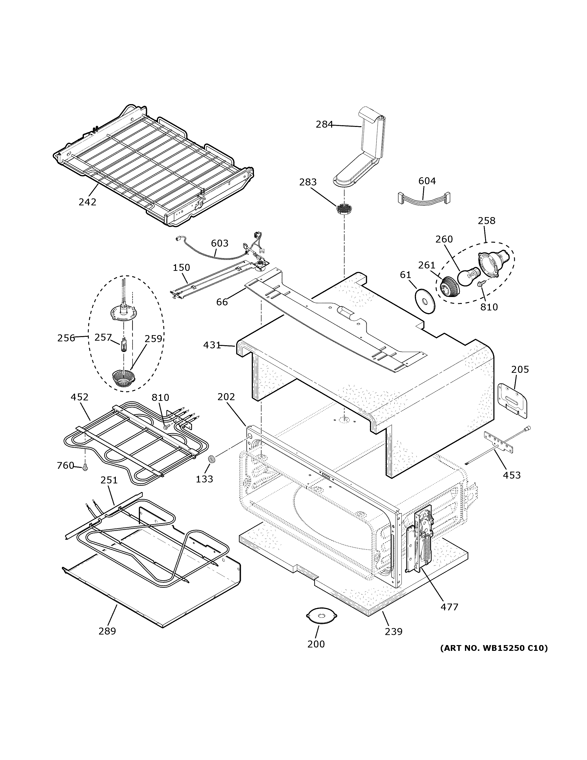 GE PB980SJ8SS upper oven diagram