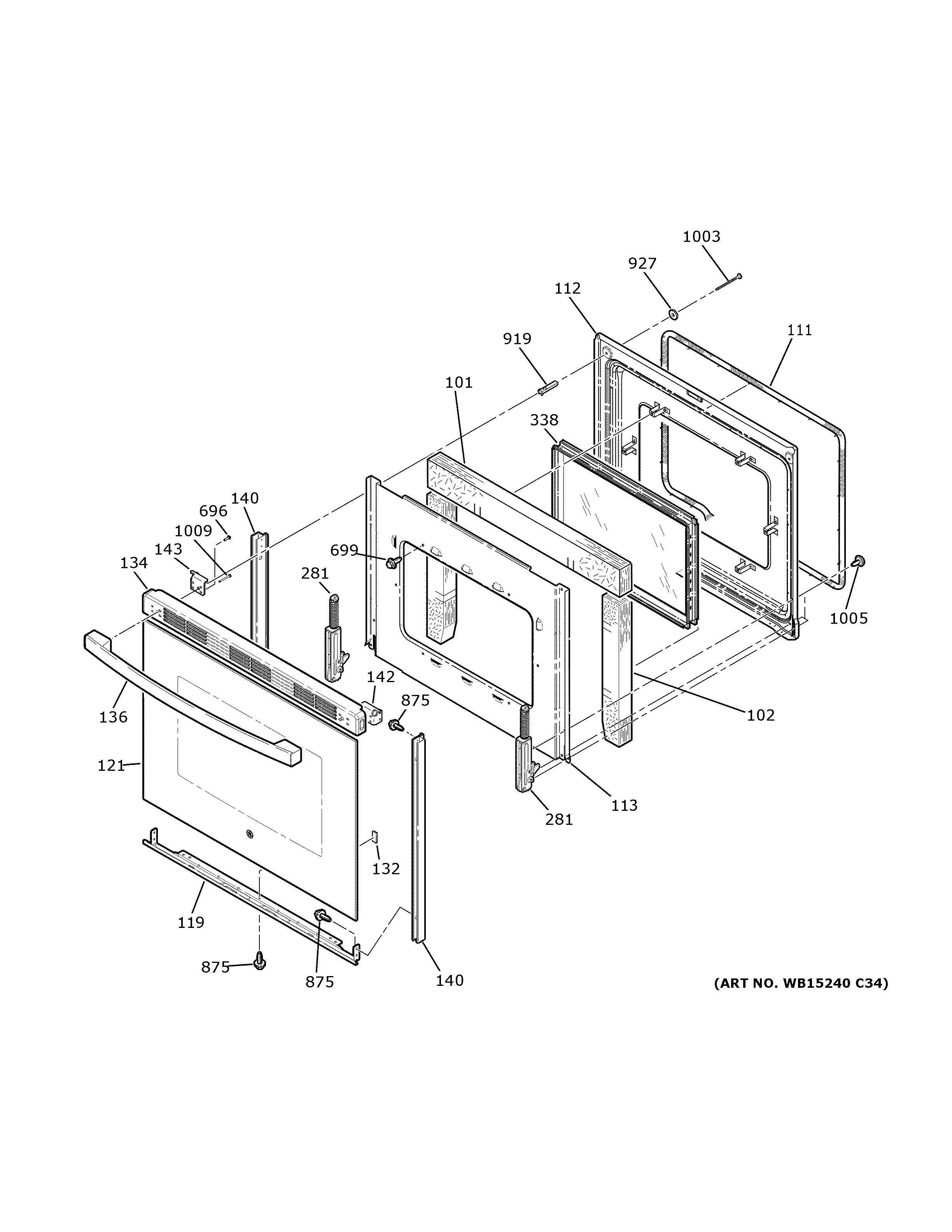 GE JBS60DK6BB door diagram