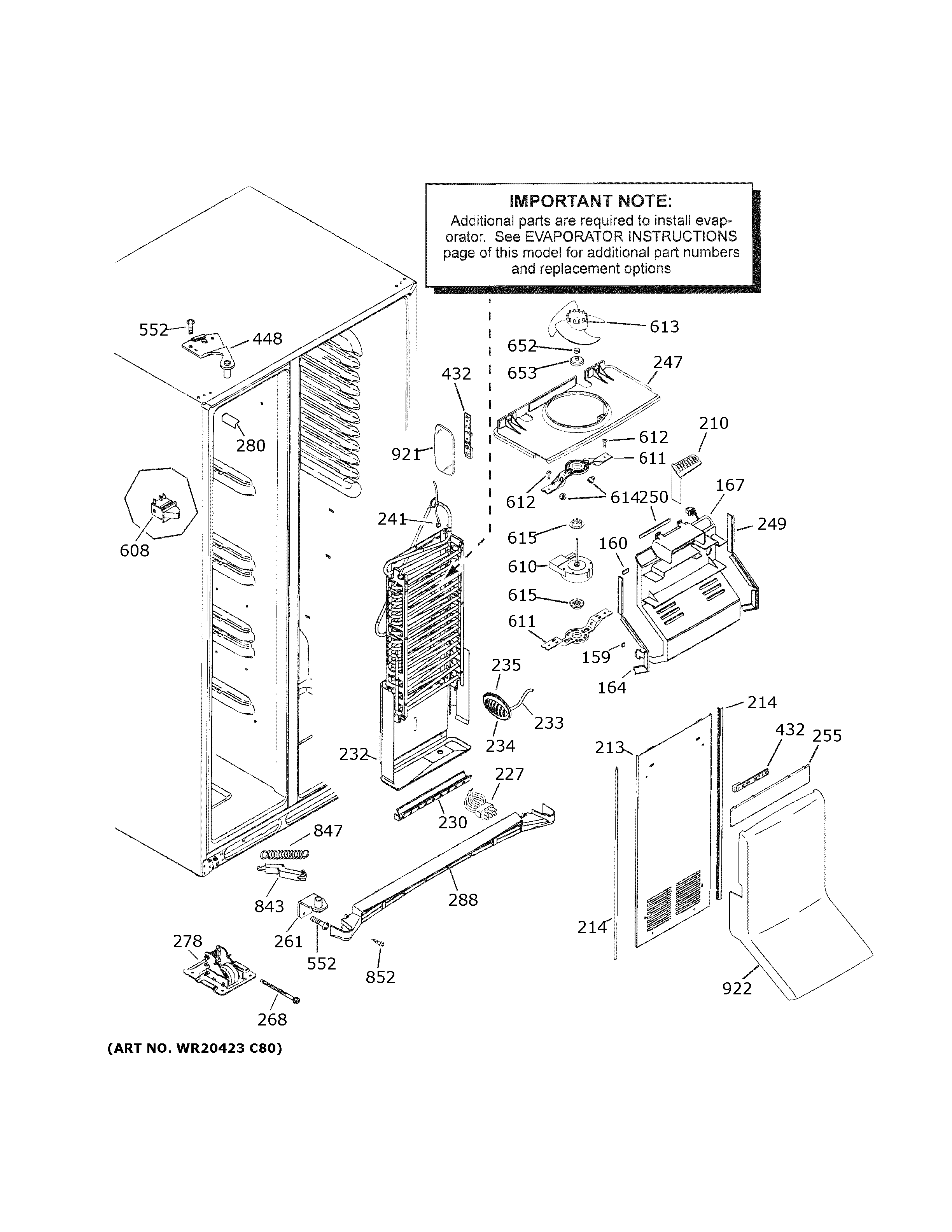 GE GZS22IYNPHFS freezer section diagram